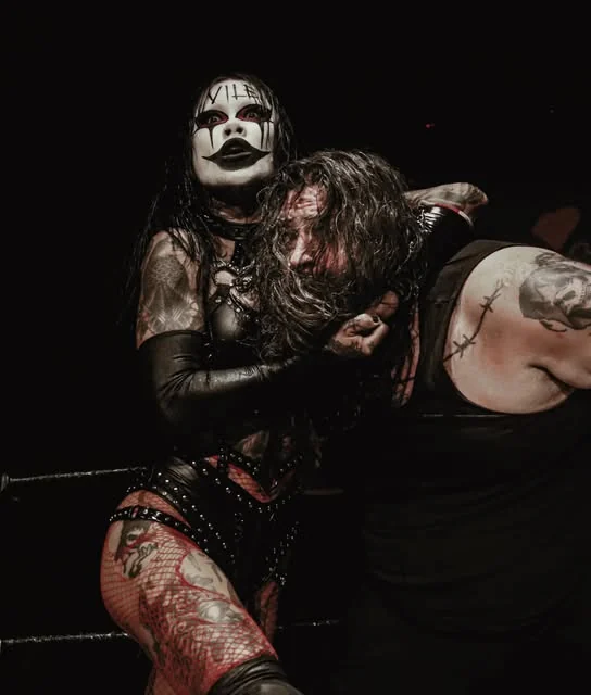 Horror-themed wrestling action photographed by SabbathoryXphotography, October 8, 2026